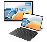 FUNYET Portátil 2 en 1, Sistema Win 11 Pro de 14 Pulgadas Laptop, con procesador N100, 16 GB de RAM + 1 TB de SSD Notebook, Teclado retroiluminado, Pantalla táctil y Puerto Tipo C Laptop PC