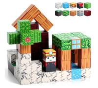 FUNYKICH Bloques Magnéticos Construcción 100 Piezas, Juego Construcciones Magnéticas para Niños y Niñas de 3 a 10 Años, Stem Montessori Juguete de Apilamiento, Regalo Creativo para Niños