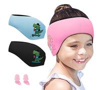 Funyord Diadema de Natación, Banda de Neopreno Elástica, Banda para Cabeza de Natación Cinta Natacion Oidos Niños Con Patrón Animal Lindo para Nadar y Surfear (Rosa, L)