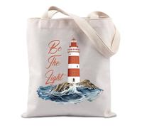 FUNYSO Be The Light Gift - Bolsa de mano para faro, regalo cristiano, religión, fe, regalo para faro, alienta, Be the Light Reino Unido, 0