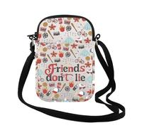 FUNYSO Bolsa cruzada de regalo de amistad Friends Don't Lie, colección de Halloween, bolsa de hombro de terror para mujer, Don't Lie Cr Uk, 8.26 inch x 5.9 inch