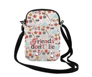 FUNYSO Bolsa cruzada de regalo de amistad Friends Don't Lie, colección de Halloween, bolsa de hombro de terror para mujer, Don't Lie Cr Uk, 8.26 inch x 5.9 inch