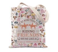 FUNYSO Bolsa de mano con texto en inglés "We're More Than Just Riding Friends" We're Like Really Small Gang Cowgirl Gift Horse Riding Lover, Small Gang UK, 0