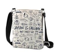 FUNYSO Bolso cruzado japonés Japan Is Calling And I Must Go, bolsa de hombro para mujer, regalo para viajeros japoneses, turistas, amantes de los viajes, Japón es Cr Reino Unido, 0