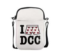 FUNYSO Bookish Gift - Bolsa cruzada para jugadores de fantasía, lectores y amantes de los libros, I Love DCC Cb UK