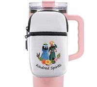 FUNYSO Bookish Gift Book Lover - Bolsa para botella de agua, regalo de amistad, con espíritus afines, Kindred Spirits Wb Pouch UK, Bolsa para botella de agua