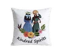 FUNYSO Bookish Gift - Funda de almohada para amantes de los libros, regalo de amistad, funda de almohada de espíritus afines (Kindred Spirits pc UK)