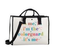 FUNYSO Color Guard Gift It's Me Hi I'm The Color Guard It's Me Tote Bag Flag Gift Winter Guard Marching Band, Colorguard - Bolsa de mano, 0
