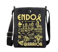 FUNYSO Endo Warrior Gift Endometriosis Messenger Bag - Bolsa cruzada para enfermedades crónicas, regalo para endometriosis, Endo Warrior Reino Unido, 0