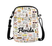 FUNYSO Florida Summer Vacation Travel Gift Florida Miami Orlando Beach Life Gift Floridian Orlando Bolsa cruzada, Florida Scb Reino Unido