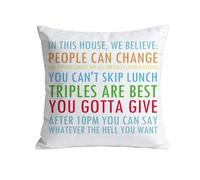 FUNYSO Funda de almohada inspirada en el programa de televisión ITYSL para fanáticos de la comedia, regalo para amantes de la comedia, regalo en esta casa con texto en inglés