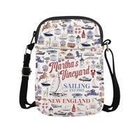 FUNYSO Martha's Vineyard Gift Massachusetts Gift Martha's Vineyard Travel New England Traveler Crossbody Bag, Martha's Vineyard Cb UK, 0