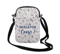 FUNYSO Rad Tech Week - Bolsa cruzada de esqueleto para radiología, diseño de rayos X, regalo de radiología, graduación, para hermana, Skeleton Crew Cr Uk, 0