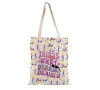 FUNYSO Regalo de película de dibujos animados This Is What Dreams Are Made Of Canvas Tote Bag Gift for Daughter Fan Cartoon Merchandise, Dreams Tote UK