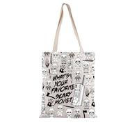 FUNYSO Regalo de película de terror, cuál es tu favorita, bolsa de mano de película de terror, personajes de terror, regalo divertido para hija, Scary Movie Tote Reino Unido