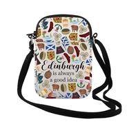 FUNYSO Scotland Gift Edinburgh Is Always A Good Idea - Bolso cruzado con bandera de Escocia, regalo de recuerdo de viaje para mujer, Edi is Cr UK, 0