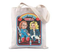 FUNYSO See You In Hell - Bolsa de regalo inspirada en la película de terror para fanáticos de Chucky, fiesta de Halloween, para amantes de la película de terror, See You in Hell Uk, 0