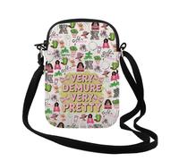 FUNYSO Sorority Gift Very Demure Very Pretty Crossbody Bag Pink and Green Shoulder Bag Parafernalia Gift for Women, Very Pretty Cr UK, 0