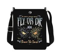 FUNYSO The Violet Dragons Present Fly or Die Gift Xaden - Bolsa cruzada inspirada en el libro literario, Present Fly Cb UK, 0