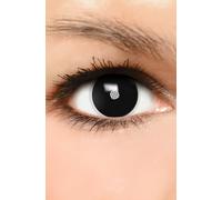 FUNZERA Lentes de contacto FROZEN SHADOW de color Halloween, lentilla de motivo negro, 1 par, un solo uso sin receta