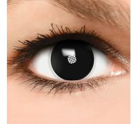 FUNZERA Lentillas de contacto "FROZEN SHADOW" con tatuajes de Halloween, 1 par, sin receta