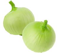 Funzhan 2 piezas de cebolla artificial para decoración de vegetales de cebolla verde falsa realista para decoración de cocina, simulación de hogar, fiesta, Navidad, modelo realista