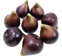 Funzhan 8 piezas de higos falsos artificiales realistas para decoración de frutas, higos sintéticos, decoración de alimentos, relleno de cuencos, simulación, boceto, hogar, cocina, educación temprana