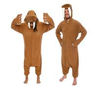 Funziez! Disfraz de Halloween para adultos, animal y criatura marina, traje de cosplay de felpa de una pieza para adultos, hombres y mujeres, Walrus, Small