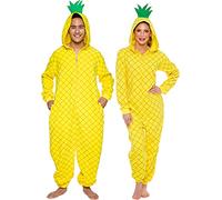 Funziez! Disfraz de piña de Plata de Lilly Slim Fit - Pijamas de una Pieza para Adulto - Amarillo - X-Small