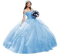 Fuomomo Elegantes Tirantes Finos de Tul Bar Mitzvah Vestidos de Fiesta Vestidos de Noche Largos hinchados Apliques de Encaje para Mujeres