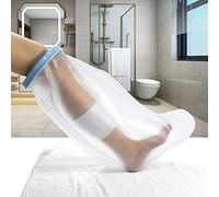 Fuonmka Protector de escayola impermeable de la pierna, protector de ducha de pie vendaje impermeable adulto reutilizable baño ducha piernas protección para el dedo roto tobillo quema