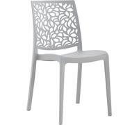 Fuori Conjunto de 4 sillas de resina para interior o exterior gris claro