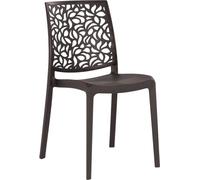 Fuori Conjunto de 4 sillas de resina para interior o exterior moca