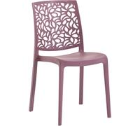 Fuori Conjunto de 4 sillas de resina para interior o exterior rosa malva