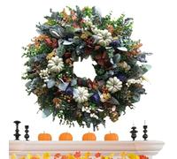 Fuori Porta Autunnale - Ghirlanda Autunnale Artificiale per Porta D'ingresso | Ghirlanda Di Ortensie per Esterni | Corona Da Esterno Decorazioni Rustiche per Portico, Patio, Natale, Finestra,