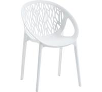 Fuori Set de 4 sillas apilables de resina reforzada blancas
