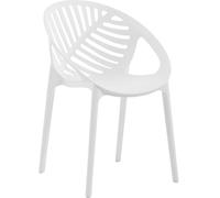 Fuori Set de 4 sillas apilables de resina reforzada blancas