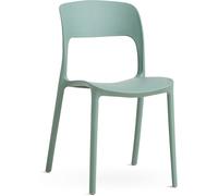 Fuori Set de 4 sillas de jardín apilables en resina verdes