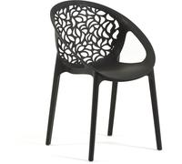 Fuori Set de 6 sillas apilables de resina reforzada antracita