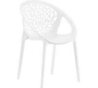 Fuori Set de 6 sillas apilables de resina reforzada blancas