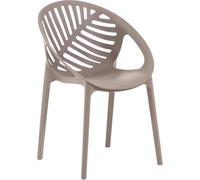 Fuori Set de 6 sillas apilables de resina reforzada tórtola