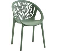 Fuori Set de 6 sillas apilables de resina reforzada verdes