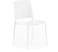 Fuori Set de 6 sillas de jardín apilables en resina blancas