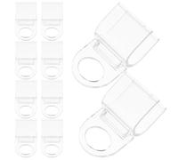 FUOYLOO 10 Clips Acrílicos en Forma de U para Persianas Enrollables sin Cuerda, Agarre Seguro y Diseño Transparente, Ideales para Balcones y Salas de Estar
