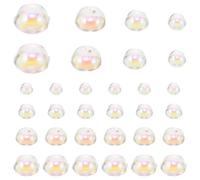 FUOYLOO 1050 Unidades Cuentas de Resina Forma de Gota de Rocío 3-6 Mm, Planas y Redondas, para Manualidades Diy, Adornos para Hacer Tarjetas y Accesorios para Álbumes de Recortes