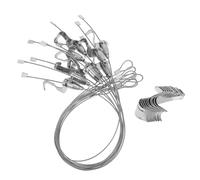 FUOYLOO 12 Juegos Kit para Colgar Cuadros Ajustable Ganchos de Alambre y Cable Transparente de 0,5 M, Sistema Invisible para Exhibición de Arte y Galerías, para Montaje en Riel