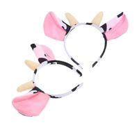 FUOYLOO 2 Piezas Diadema Animal Orejas de Vaca Cuernos para y Niñas Accesorios de Disfraz para Celebraciones y Fiestas Temáticas