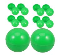 FUOYLOO 30 Bolas de Lotería de Plástico Huecas para Sorteo, 3 Cm Verdes, Abiertas para Insertar Objetos, Accesorios para Juegos y Actividades de Fiesta, Suministros para Eventos