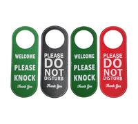 FUOYLOO 4 letreros de "No molestar, por favor, llame a la puerta": Letrero de privacidad de doble cara para sala de reuniones de oficina - Reuniones, asesoramiento, conferencias, clases en