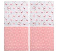 FUOYLOO 4 Piezas Tela de Algodón Estampada Flamencos 50x50 Cm para Acolchado, Patchwork y Manualidades Diy, Suministros de Costura para Quilts, Cojines y Proyectos Creativos